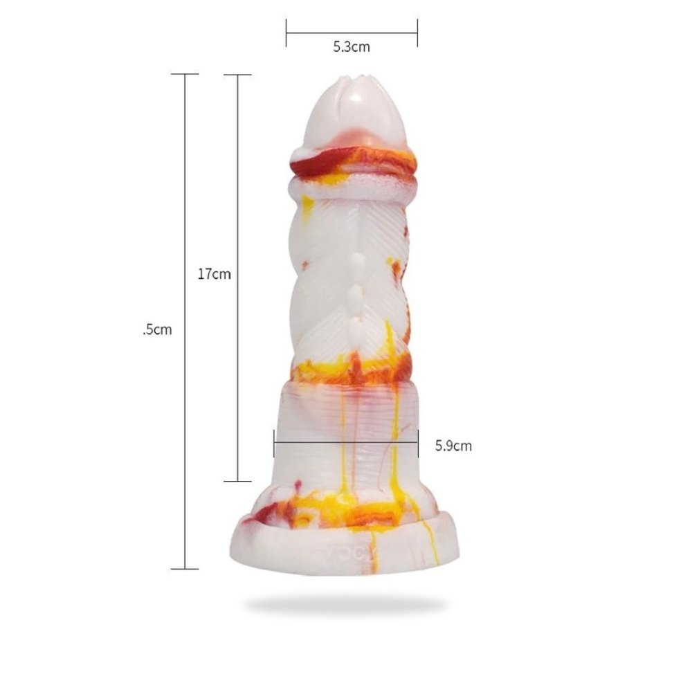 "Alien 1" Silikon Dildo weiß rot - 🅛🅞🅛🅛🅨🅟🅞🅟🅟🅨