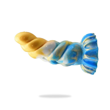 "Curve" Silikon Dildo blau golden - 🅛🅞🅛🅛🅨🅟🅞🅟🅟🅨