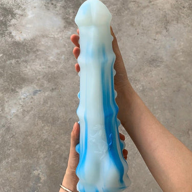 "Furry" Silikon XXL Dildo blau "Furry" Silikon XXL Dildo blau - 🅛🅞🅛🅛🅨🅟🅞🅟🅟🅨
