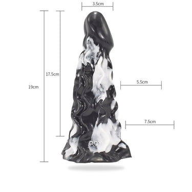 "Thunderbird" Silikon Dildo schwarz weiß - 🅛🅞🅛🅛🅨🅟🅞🅟🅟🅨